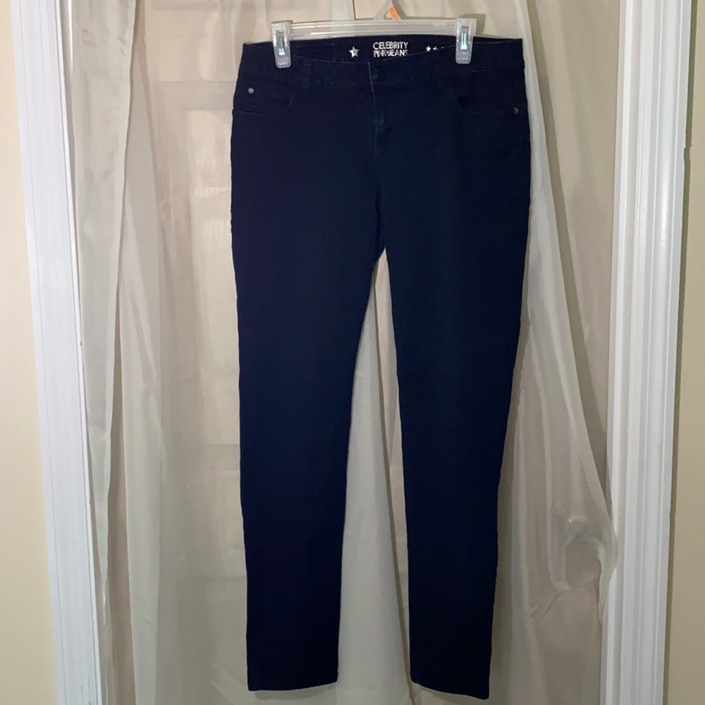 Low Rise Skinny Jeans, Black (Macy’s)